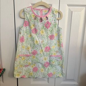 Lilly Pulitzer Floral Kids Dress - Pink and Green